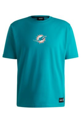 BOSS x NFL stretch-cotton T-shirt with special branding- Dolphins Men's T-Shirts size 2XL | Hugo Boss (US)
