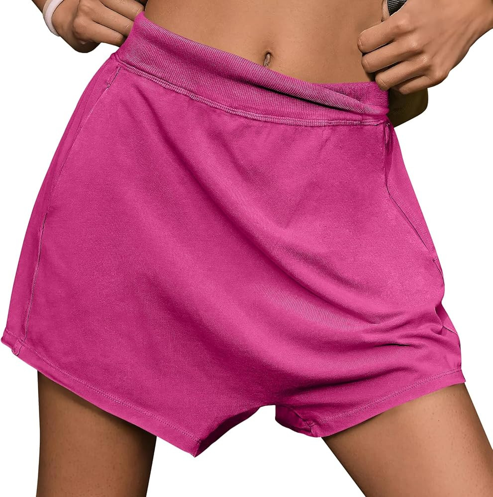 ANRABESS Women's Casual Loose Summer High Waisted Shorts Gym Yoga Harem Comfy Short with Pockets ... | Amazon (US)