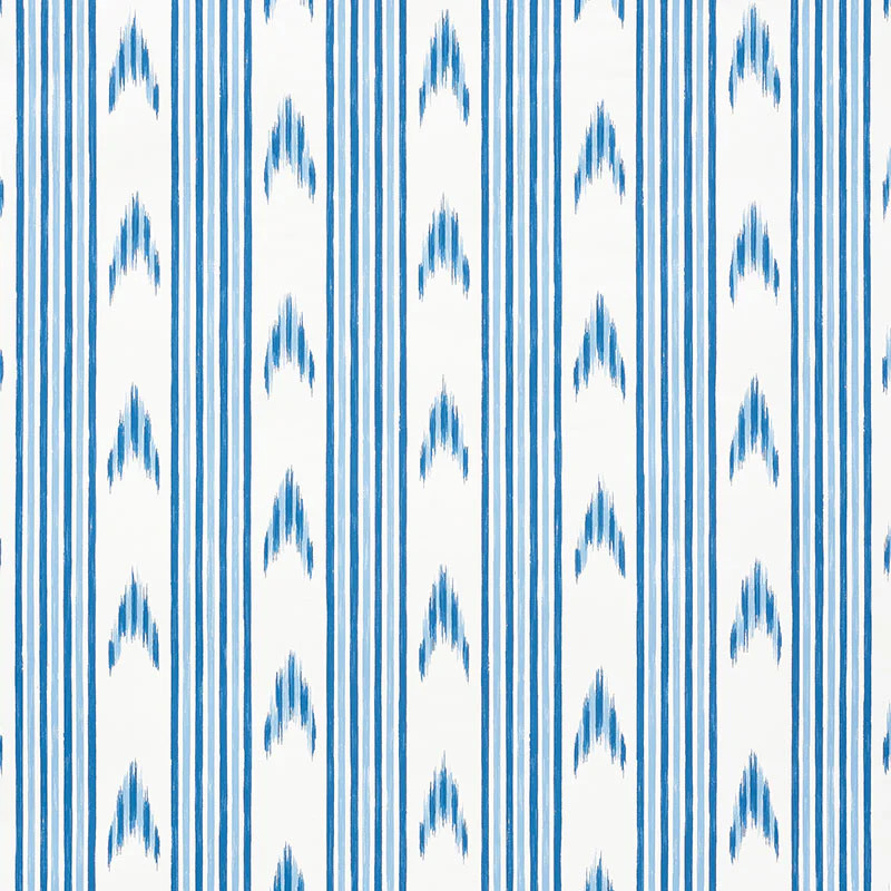 Santa Barbara Ikat Wallpaper in Indigo | Over The Moon Gift