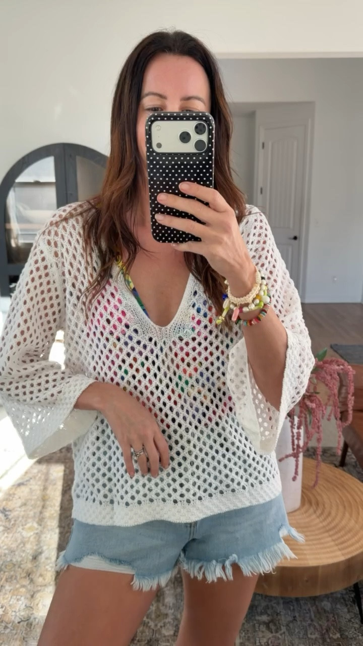 I bought this cover up top for our Hawaii trip and it so cute! Wear it over any swimsuit and add jean shorts and you’re ready to go! It comes with a sun embellishment but I just took it off and prefer it that way! 

#LTKTall #LTKSaleAlert #LTKSwim