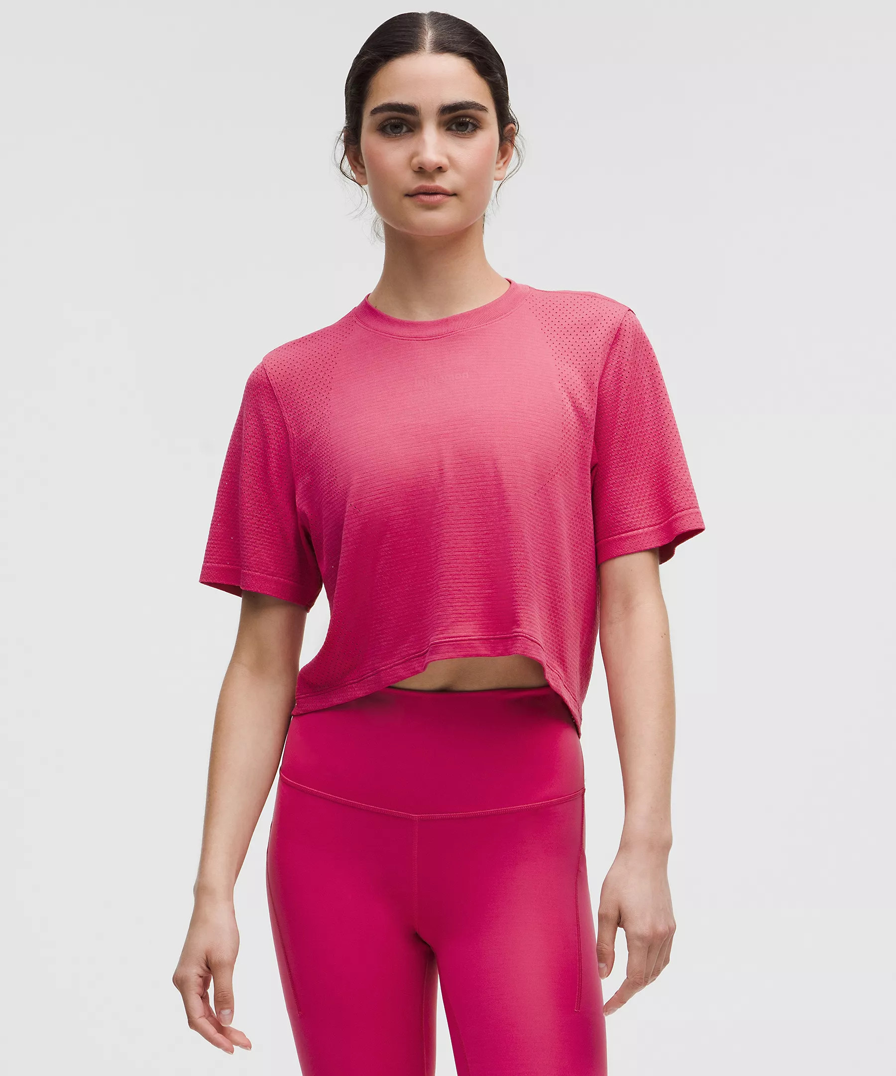 Swiftly High-Low Cropped Short-Sleeve Shirt | Lululemon (US)