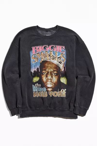 Biggie Smalls The King Of New York Crew Neck Sweatshirt | Urban Outfitters (US and RoW)