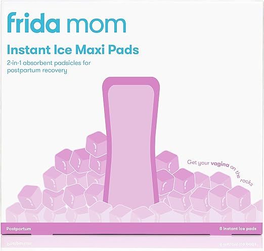 Frida Mom 2-in-1 Postpartum Absorbent Perineal Ice Maxi Pads | Instant Cold Therapy Packs and Mat... | Amazon (US)