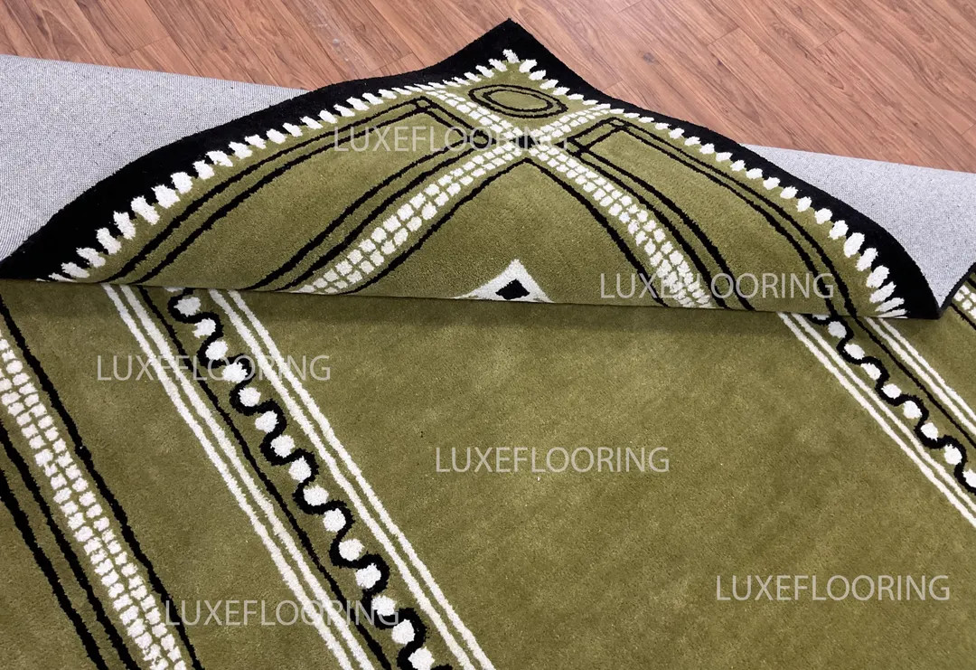 Bayonne Green Wool Rug – Hand-tufted Area Rug for Living Room & Home Decor | Available in 7x10,... | Etsy (US)