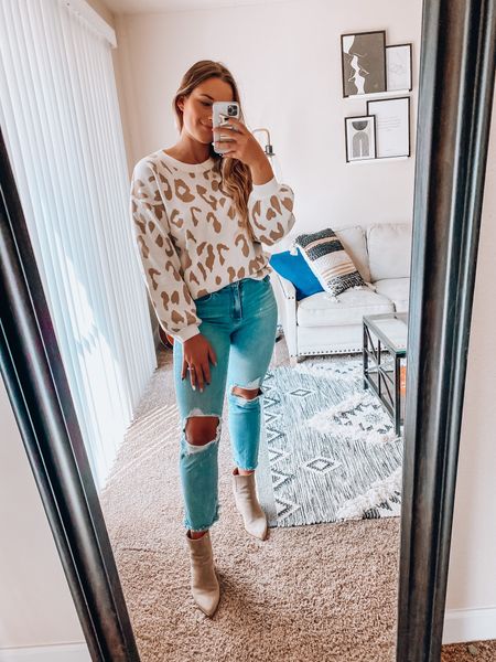 Amazon leopard sweater - amazon fashion sweaters - weekend outfits - amazon outfits for winter and spring #amazonfashion 

#LTKFind #LTKunder50 #LTKSeasonal