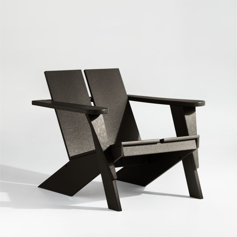 Paso Black Outdoor Adirondack Chair by POLYWOOD + Reviews | Crate & Barrel | Crate & Barrel