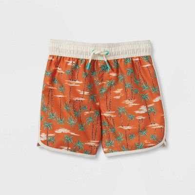 Toddler Boys' Scenic Palm Tree Print Swim Shorts - Cat & Jack™ | Target