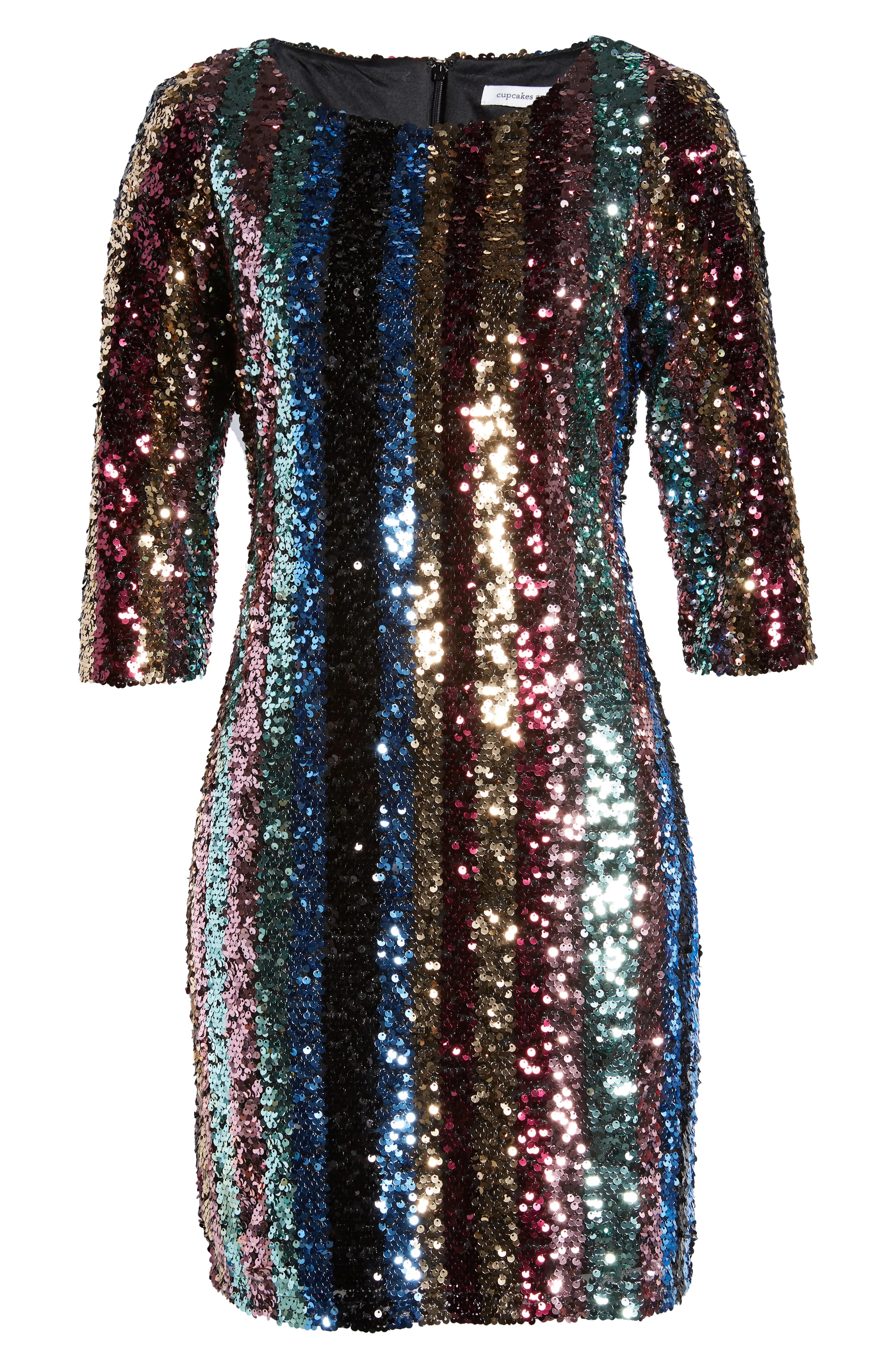 Virginia Multi Stripe Sequin Minidress | Nordstrom