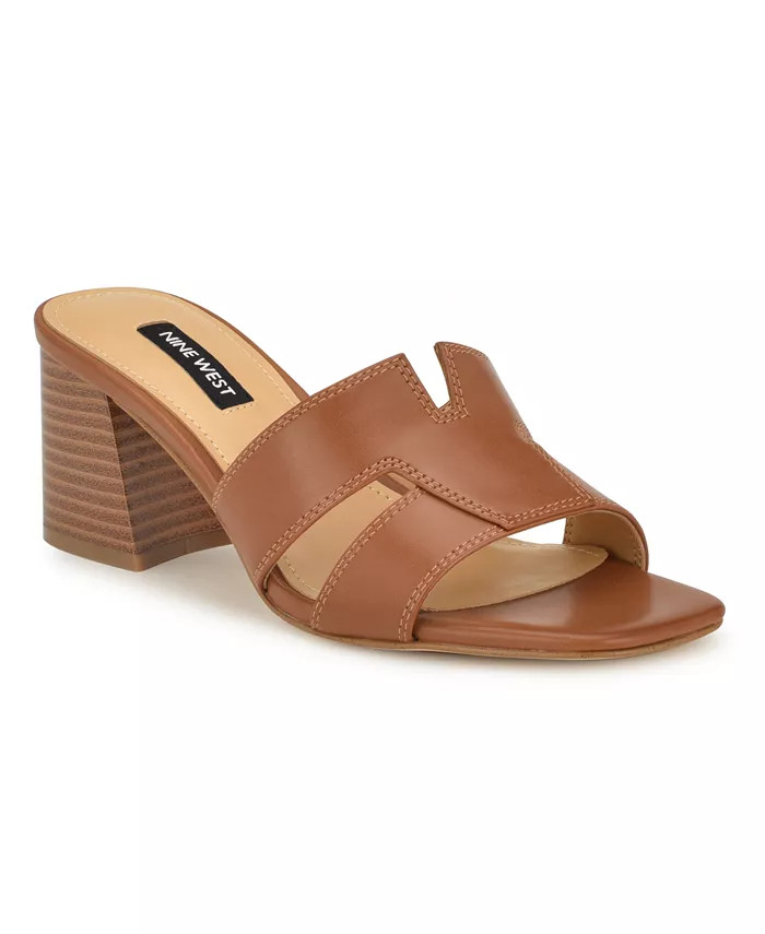Nine West Women's Griselda Block Heel Slip-On Dress Sandals - Macy's | Macy's