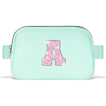 Fanny Pack Belt Bag Crossbody Bags with Initials Letter Patch Trendy Stuff for Teens Cute Stuff B... | Amazon (US)