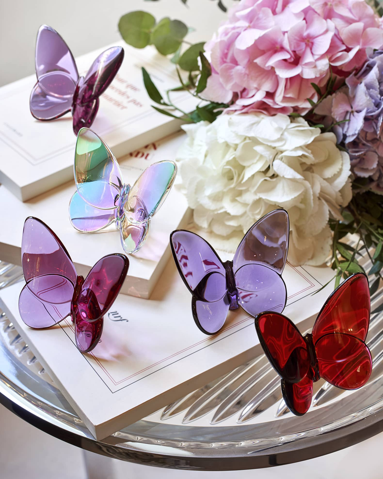 2.5" Lucky Crystal Peony Pink Butterfly | Neiman Marcus