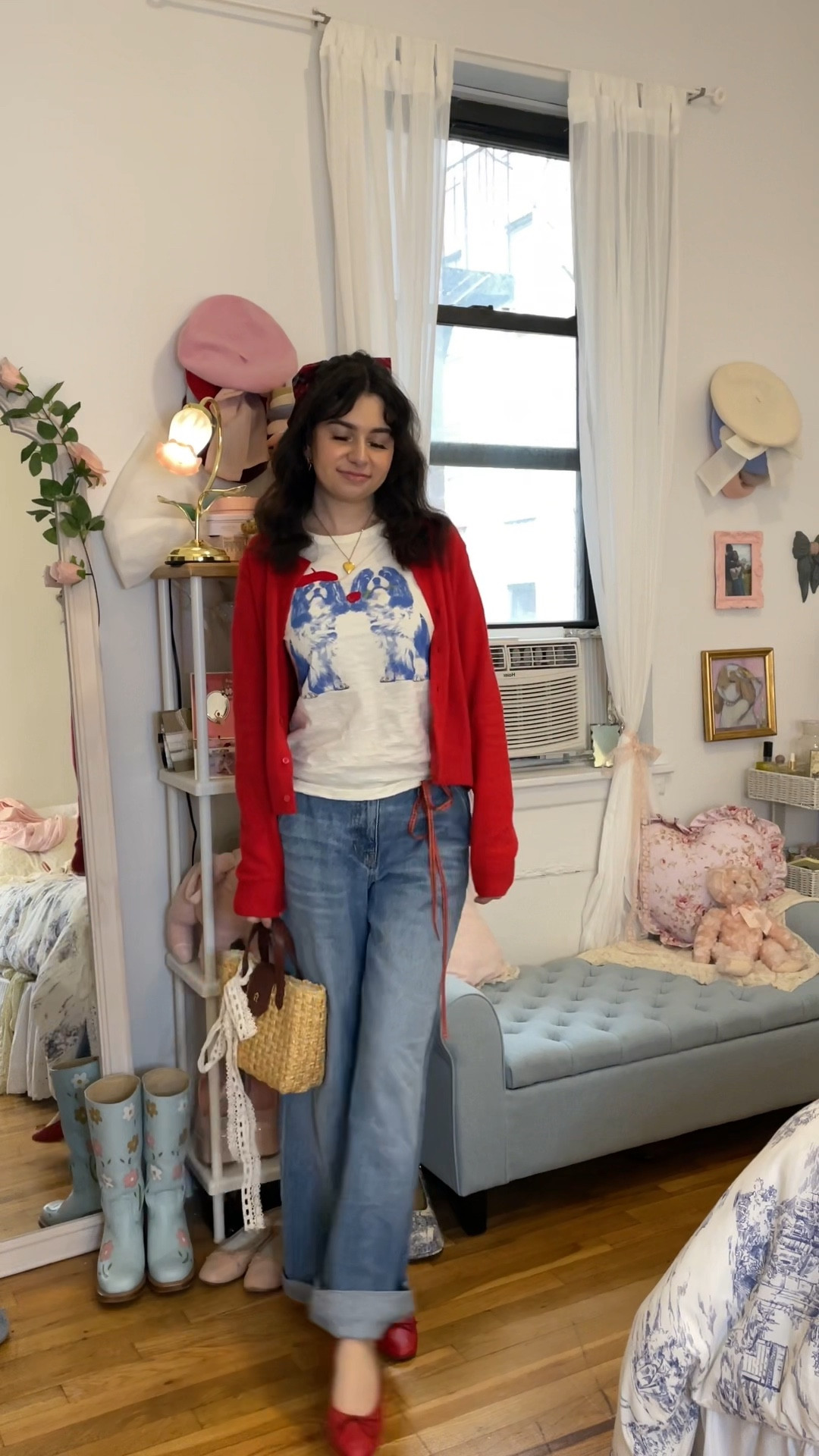 parisian style 🍒 coquette, red outfit, bow ribbon, cottagecore 

#LTKVideo #LTKHoliday #LTKshoecrush