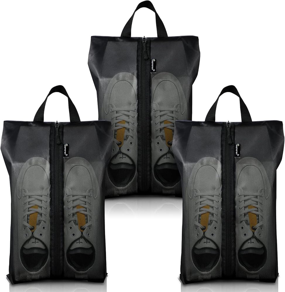 Shoe Bags for Travel, 3 Pack XX-Large Waterproof Shoe Bags for Women & Men, Translucent Design pr... | Amazon (US)