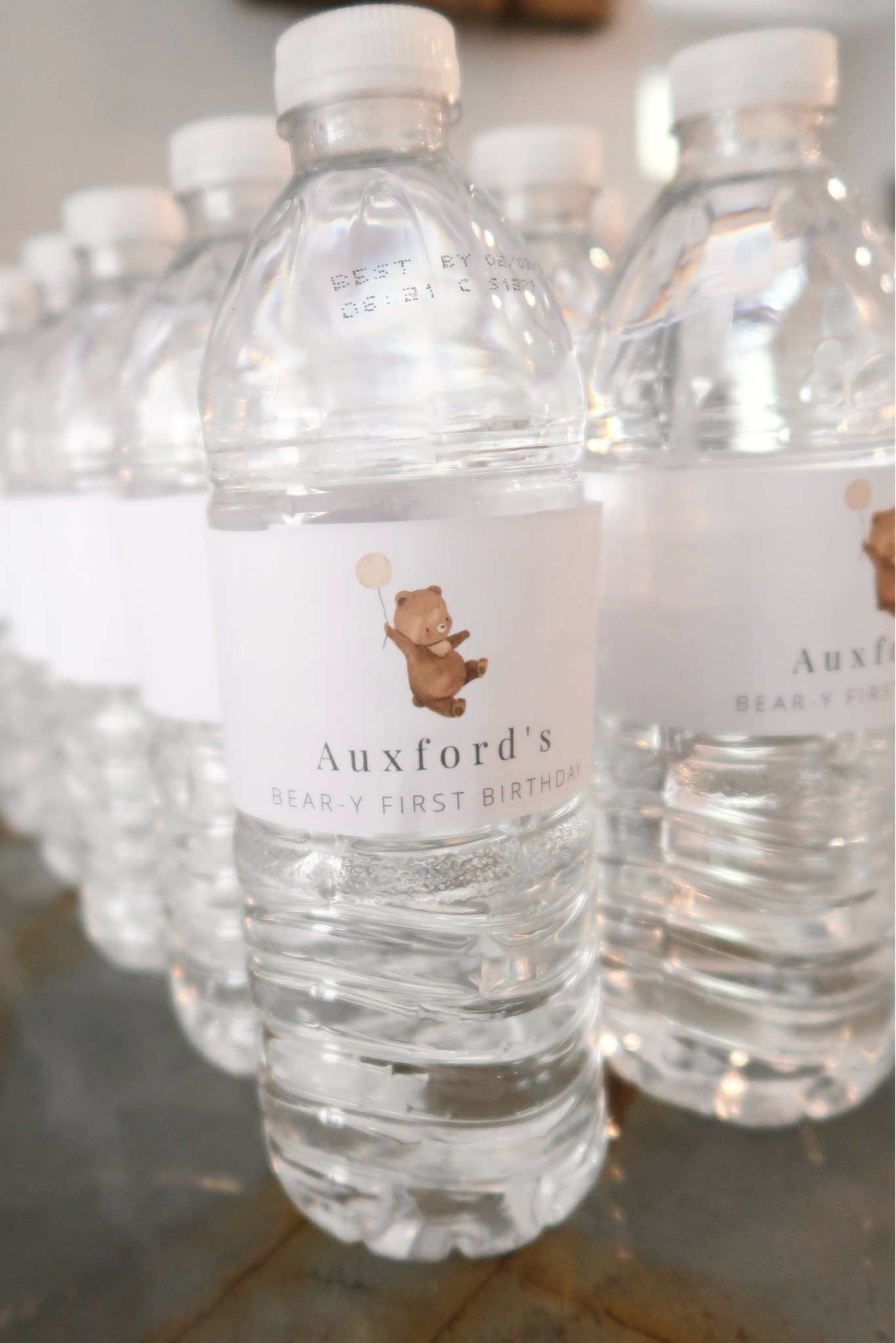 Neutral beary first baby party - check out these custom water bottle labels perfect for kids birthday parties!

#LTKkids #LTKbaby #LTKparties