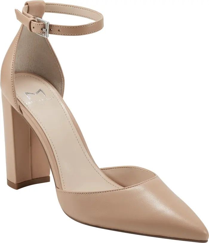 Marc Fisher LTD Arnette Ankle Strap Pointed Toe Pump | Tan Heels | Tan Shoes |  | Nordstrom