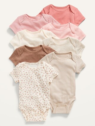 Unisex Short-Sleeve Bodysuit 8-Pack for Baby | Old Navy (US)