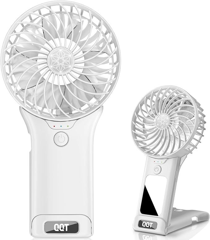 QQT Mini Handheld Fan,4 Speed Adjustable Portable Battery Operated Fans,USB Rechargeable Desk Fan... | Amazon (US)