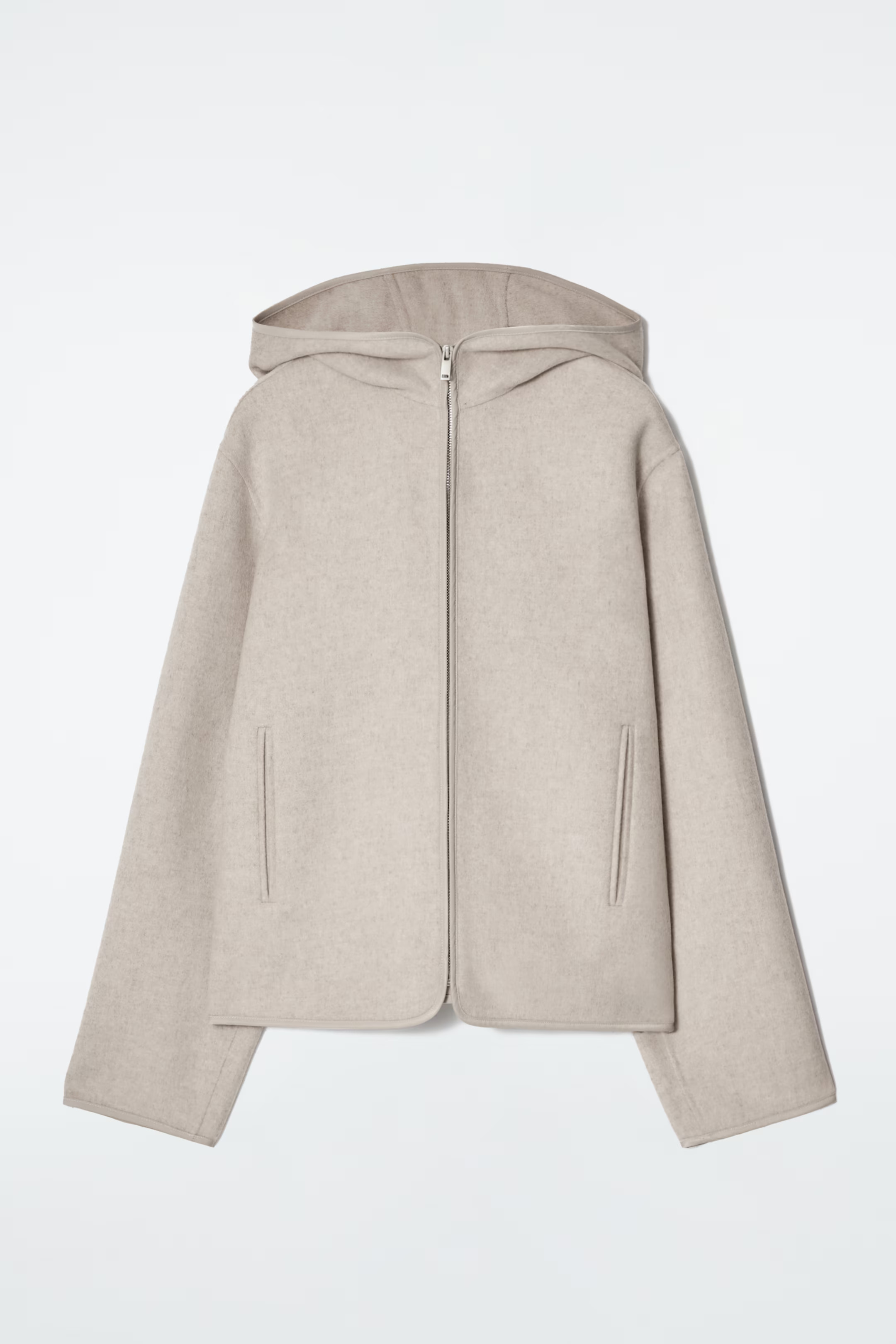 HOODED DOUBLE-FACED WOOL JACKET | H&M (UK, MY, IN, SG, PH, TW, HK)