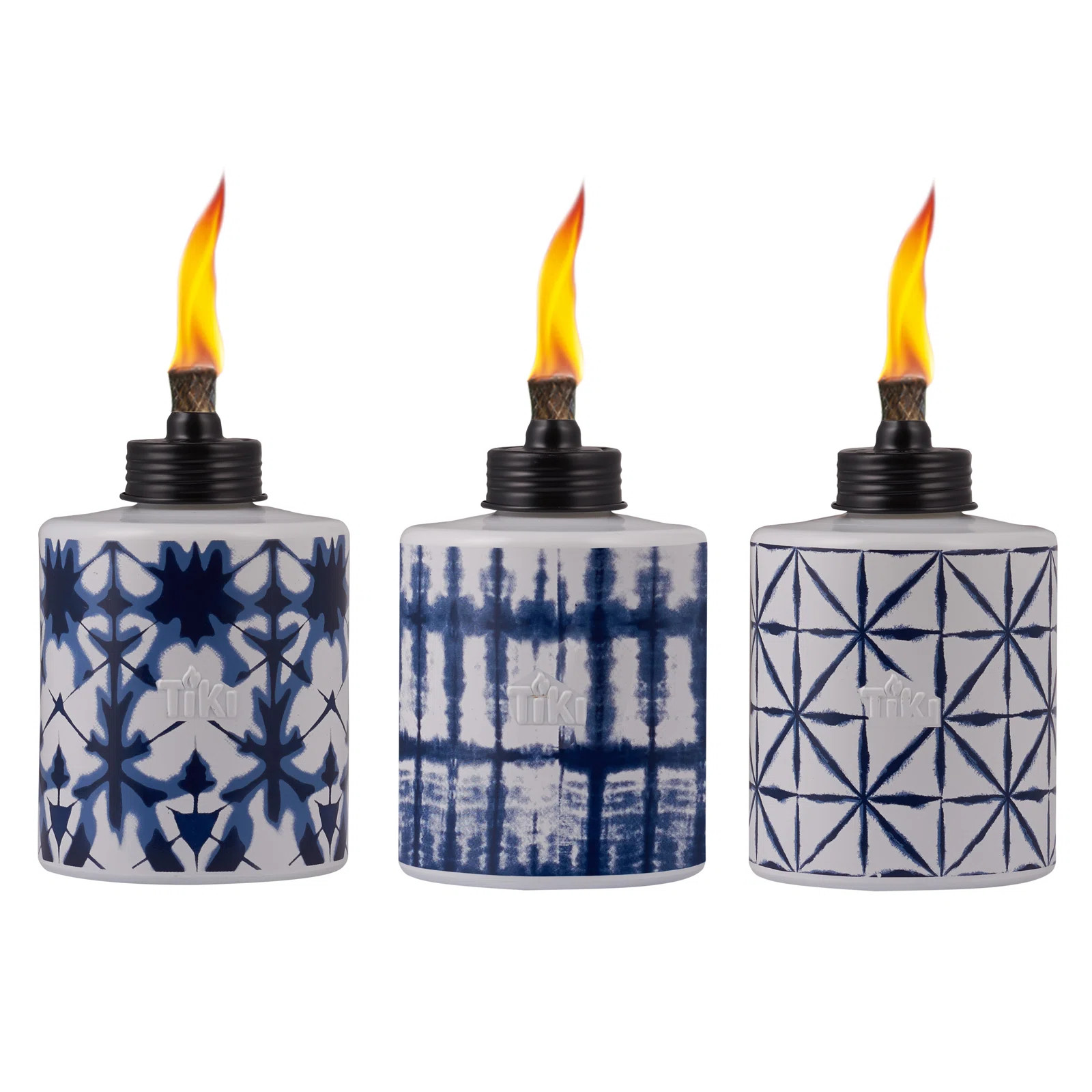 TIKI® Brand 5.75 Inch Table Torch Glass Tiedye (Set of 3) | Wayfair North America
