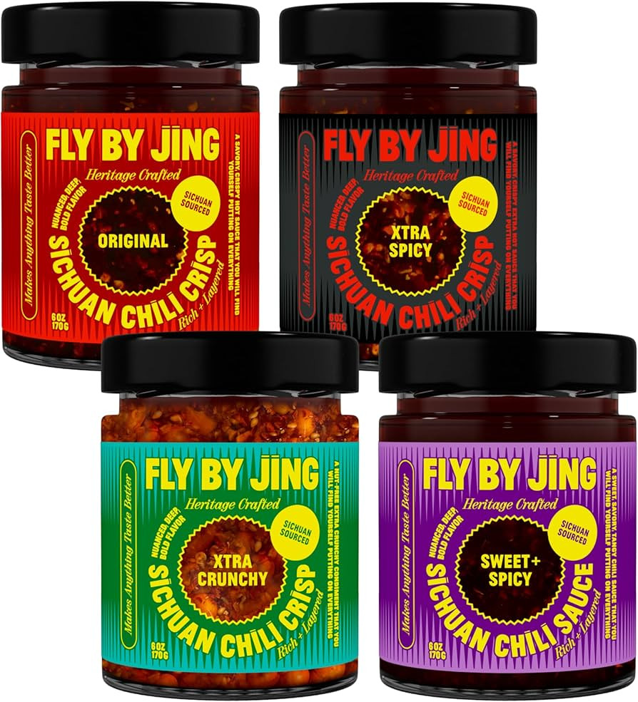 FLYBYJING Chili Crisp Bundle: Four Premium Chili Sauces Good on Noodles, Proteins, Veggies & Ever... | Amazon (US)