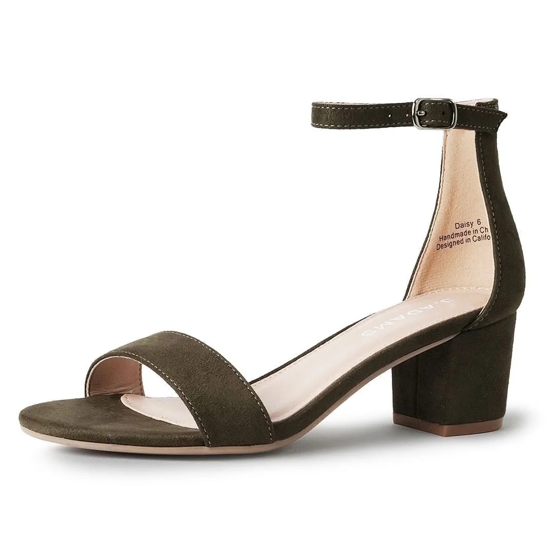 J. Adams Daisy Sandal, Ankle Strap Block Heel Block Heel Open Toe Shoes, Comfortable and Stylish ... | Walmart (US)