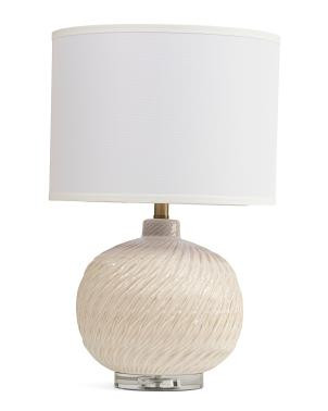24.5in Textured Ceramic Table Lamp | TJ Maxx