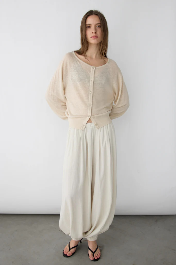 LINEN BLEND CARDIGAN | OAK + FORT