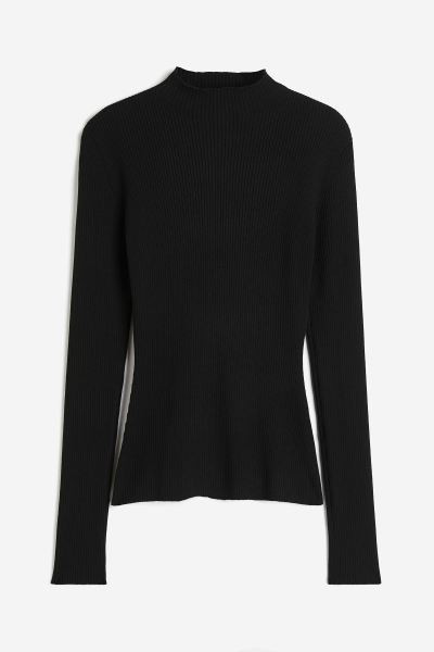 Turtleneck top - Black - Ladies | H&M GB | H&M (UK, MY, IN, SG, PH, TW, HK)
