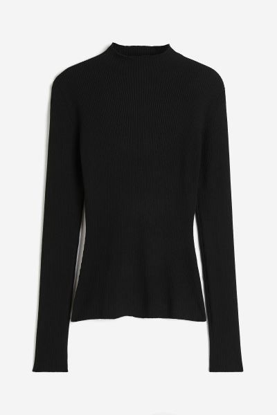 Turtleneck top - Black - Ladies | H&M GB | H&M (UK, MY, IN, SG, PH, TW, HK, KR)