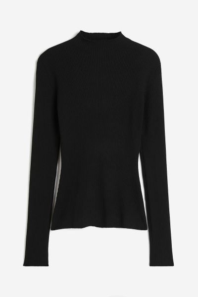 Turtleneck top - Black - Ladies | H&M GB | H&M (UK, MY, IN, SG, PH, TW, HK)