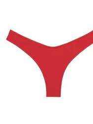 Montce Crimson Micro Scrunch Lulu (Zig Zag Stitch) Bikini Bottom | Verishop