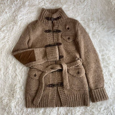 Ralph Lauren hand knit long cardigan duffle knit coat size M 2501Y*  | eBay | eBay US