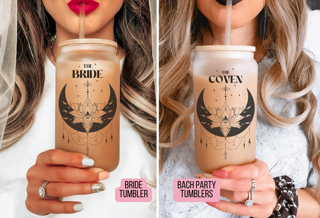 Witchy Bachelorette Goth Bride Bachelorette Gifts Iced Coffee - Etsy | Etsy (US)