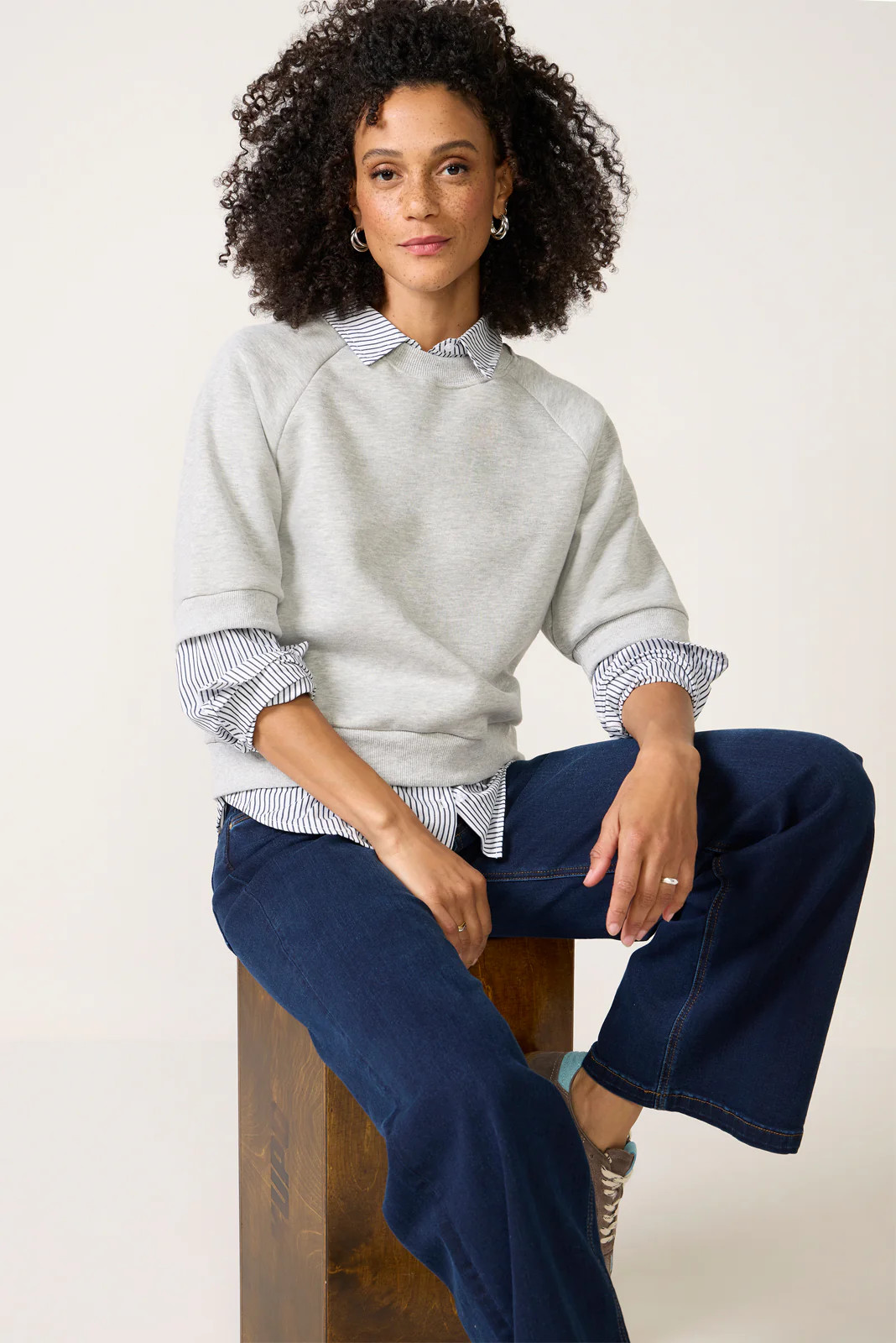 Anniston Twofer Sweatshirt | Evereve