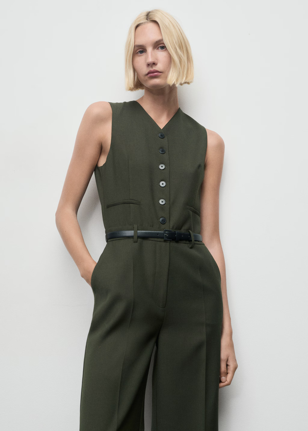 Suit-style jumpsuit with suit - Women | MANGO USA | Mango (US/MX/AU)