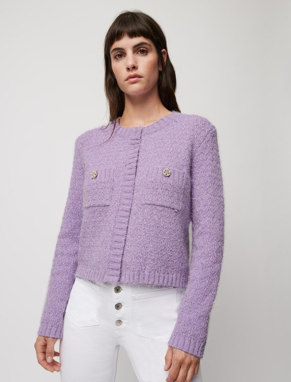 Cardigan with jewel buttons | Maje US