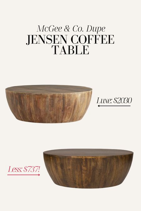 McGee & Co dupe! McGee & Co coffee table dupe, living room furniture, round coffee table 

#LTKhome