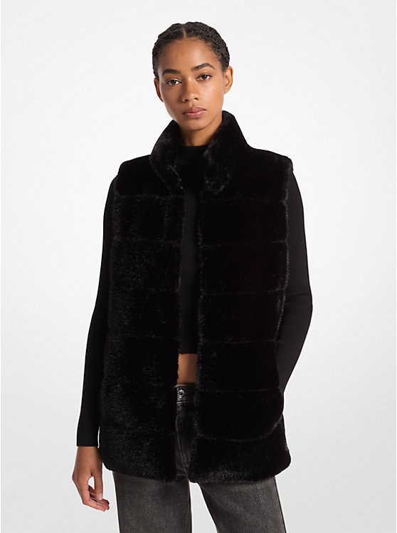 Quilted Faux Fur Vest | Michael Kors US