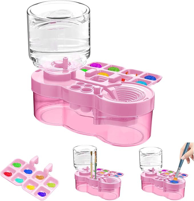 2025 Upgraded Paint Brush Cleaner Tool,Brush Rinser Cup Painting Running Water Circulation Art Su... | Amazon (US)