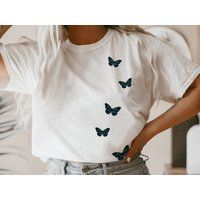 Butterfly Shirt, Tshirt Women, Top, Trendy Tshirts For Gifts Teen Girls, Brandy Melville, Tops | Etsy (US)
