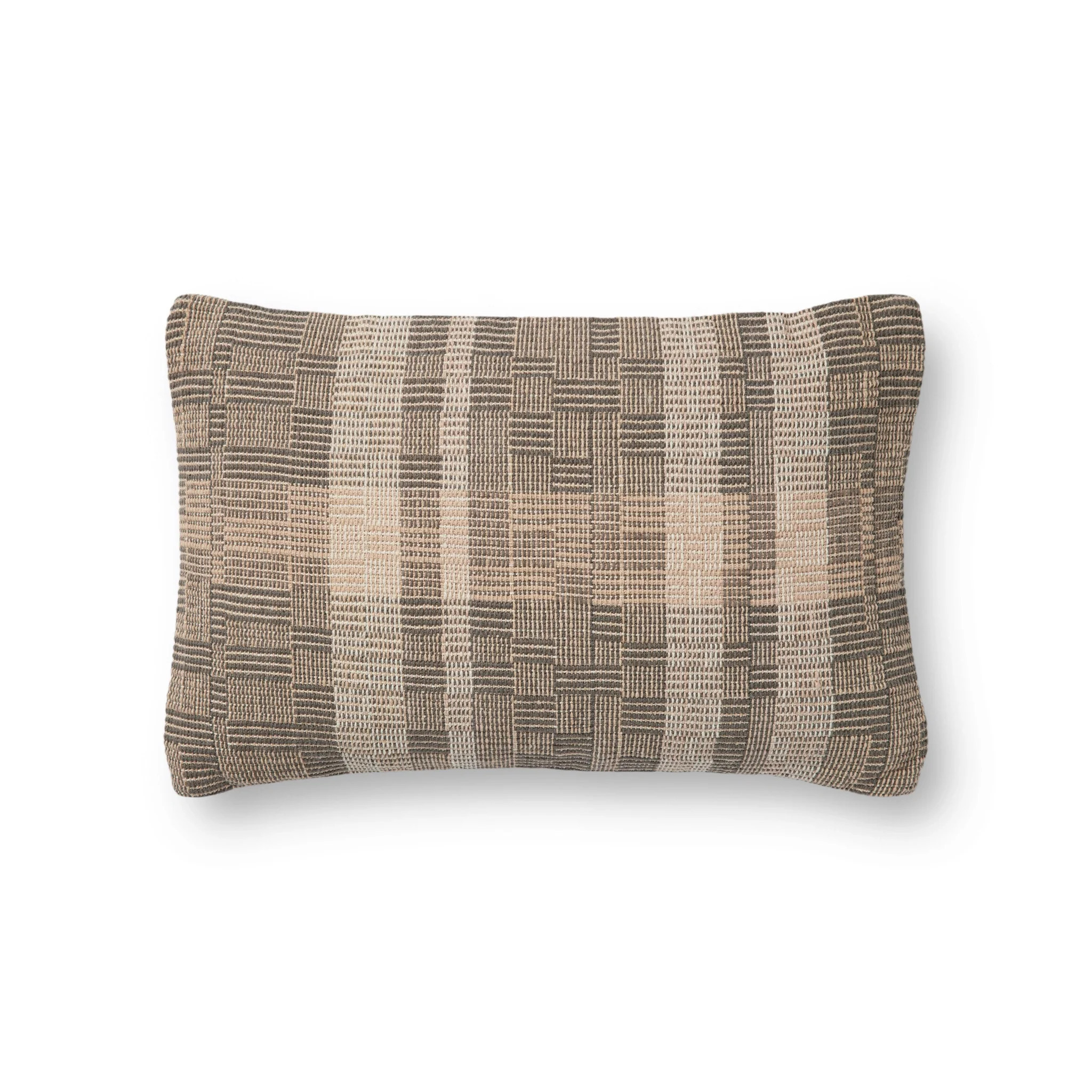 Amber Lewis x Loloi Bea Charcoal / Natural 13'' x 21'' Cover w/Poly Pillow | Outrageous Interiors + Design