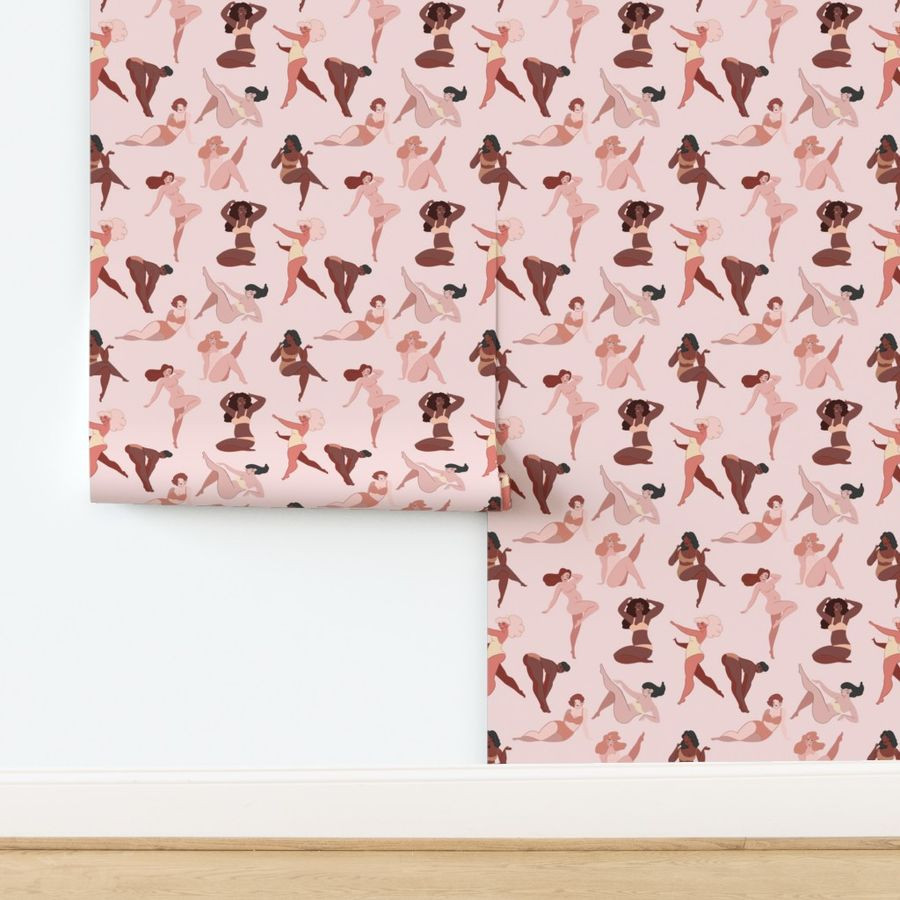 Girls Girls Girls pink | Spoonflower