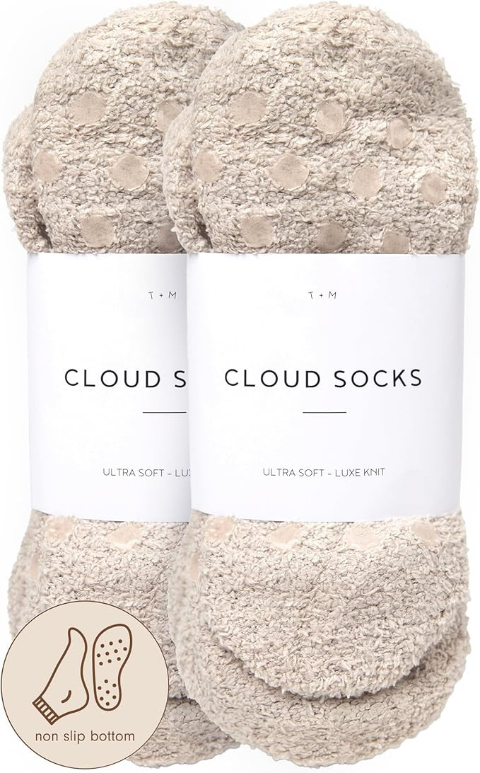 Womens Fuzzy Socks, Cozy Fluffy Cloud Socks for Women, Ultra-Soft Sleep Socks One Size, Valentine... | Amazon (US)