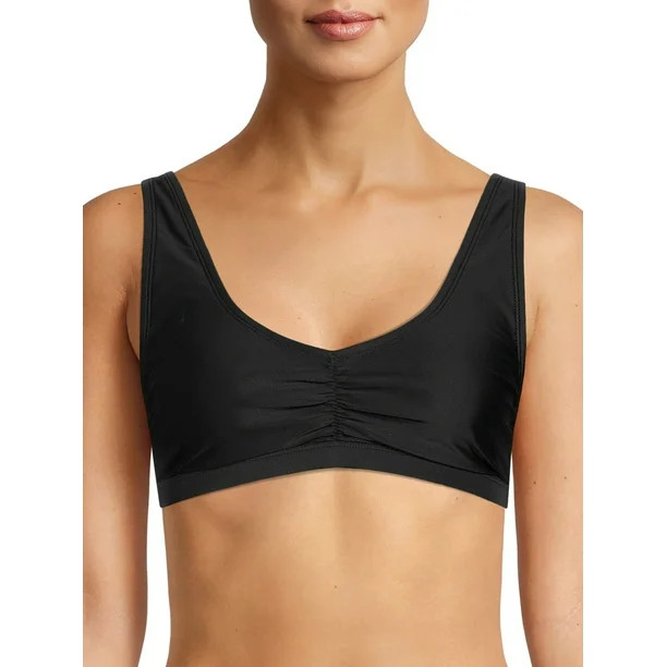 Time and Tru Women’s and Women's Plus V Front Bralette Swim Top - Walmart.com | Walmart (US)