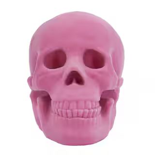 6.5" Light Pink Flocked Skull Decoration by Ashland® | Michaels Stores