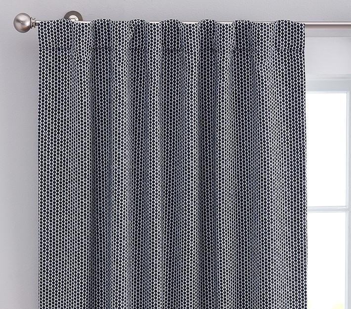 Honeycomb Jacquard Blackout Curtain Panel | Pottery Barn Kids