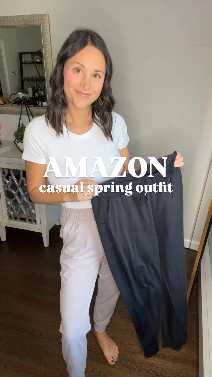 Lulu look for less joggers! Size small. Have in 3 colors, they’re so good! Wearing a S. 

#LTKPetite #LTKOver40 #LTKSeasonal