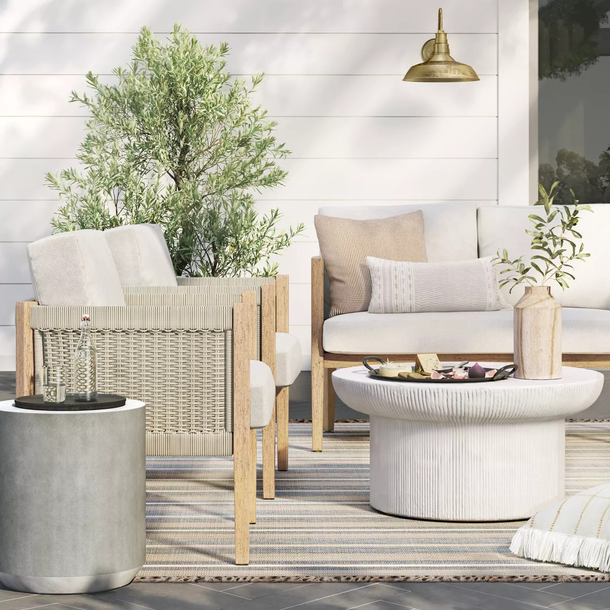 Pasadena Patio Loveseat Gray - Threshold™ designed with Studio McGee | Target