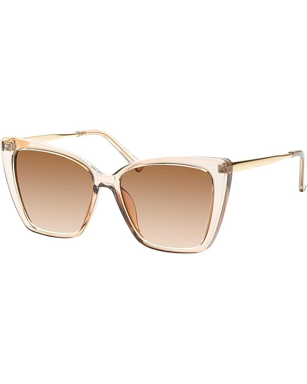 Mosanana Oversized Cat Eye Sunglasses for Women Trendy Style MODEL-GLAM | Amazon (US)