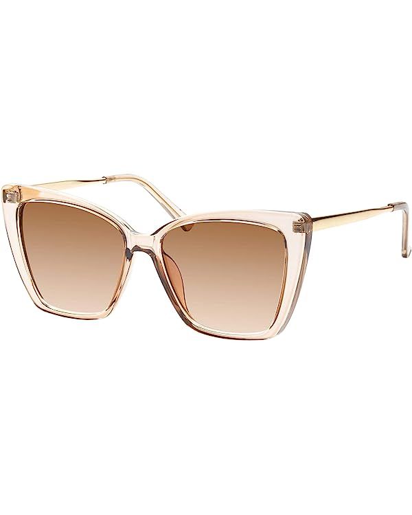 Mosanana Oversized Cat Eye Sunglasses for Women Trendy Style MODEL-GLAM | Amazon (US)